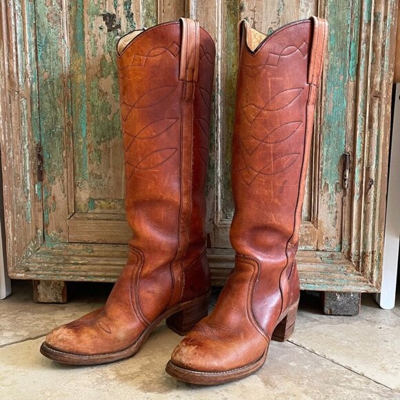 Frye Shoes Vintage 95s Black Label Frye Campus Cognac Brown